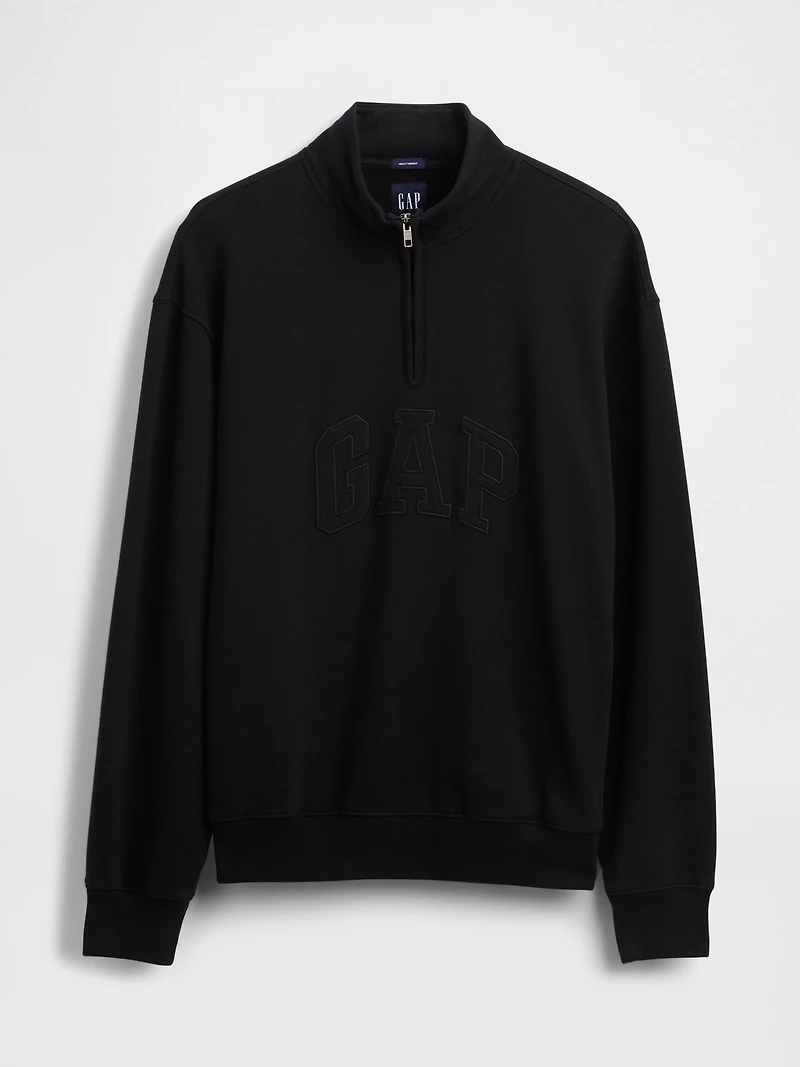 Heavyweight Oversized Logo Half-Zip Pullover