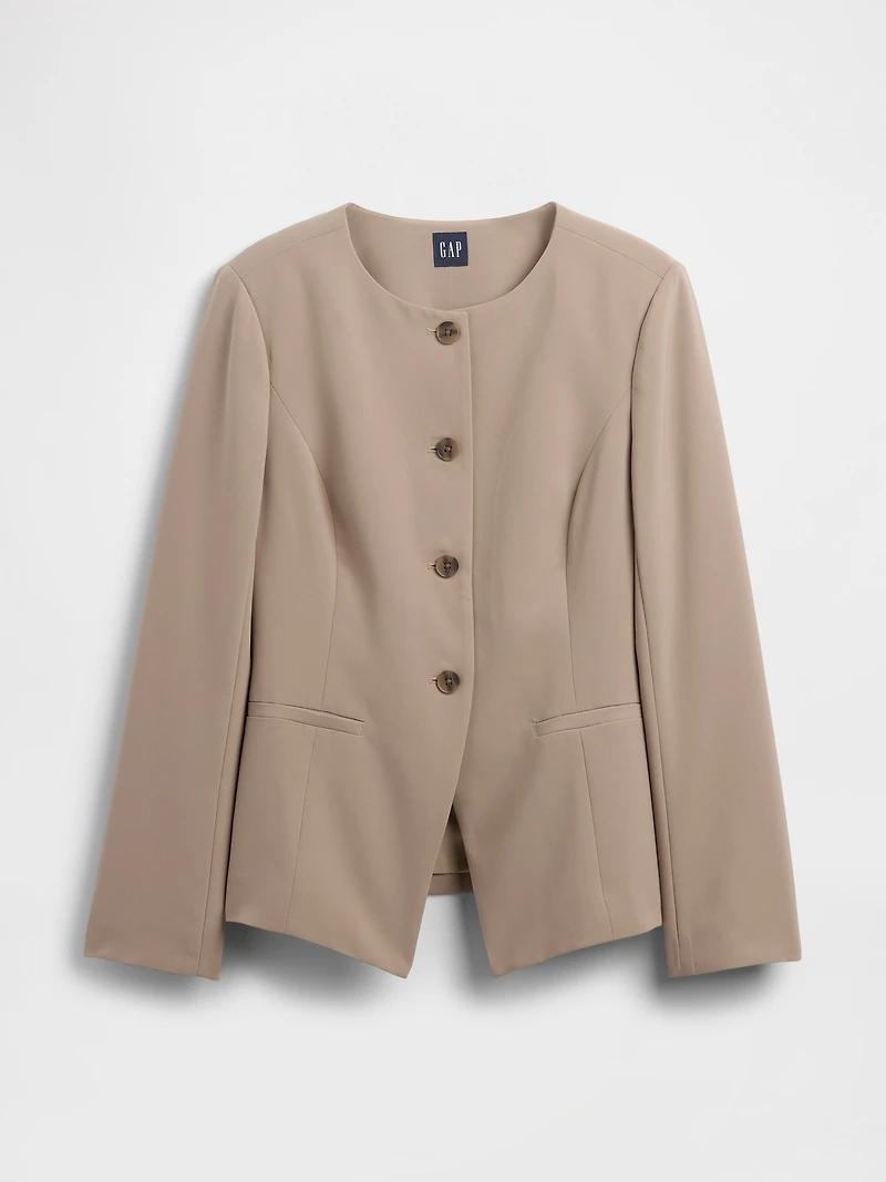 Collarless Blazer