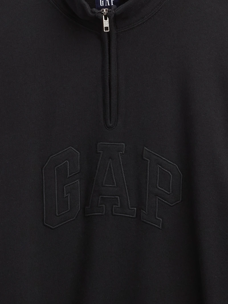 Heavyweight Oversized Logo Half-Zip Pullover