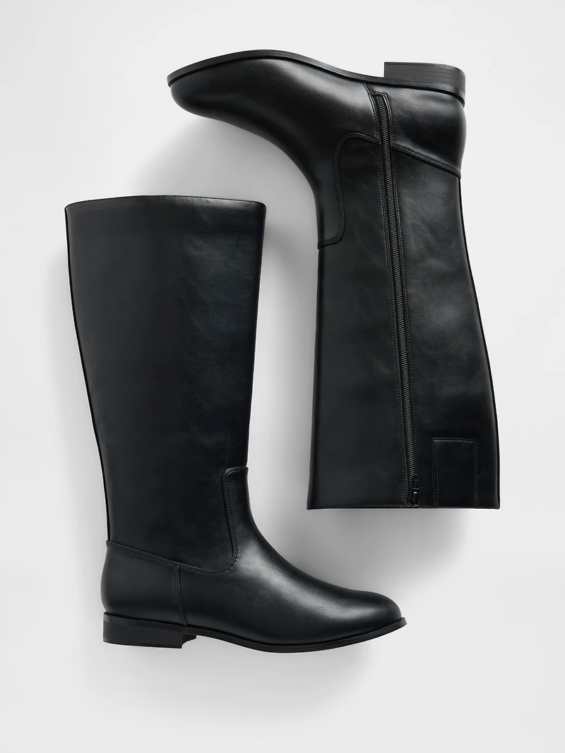 Vegan Leather Riding Boots