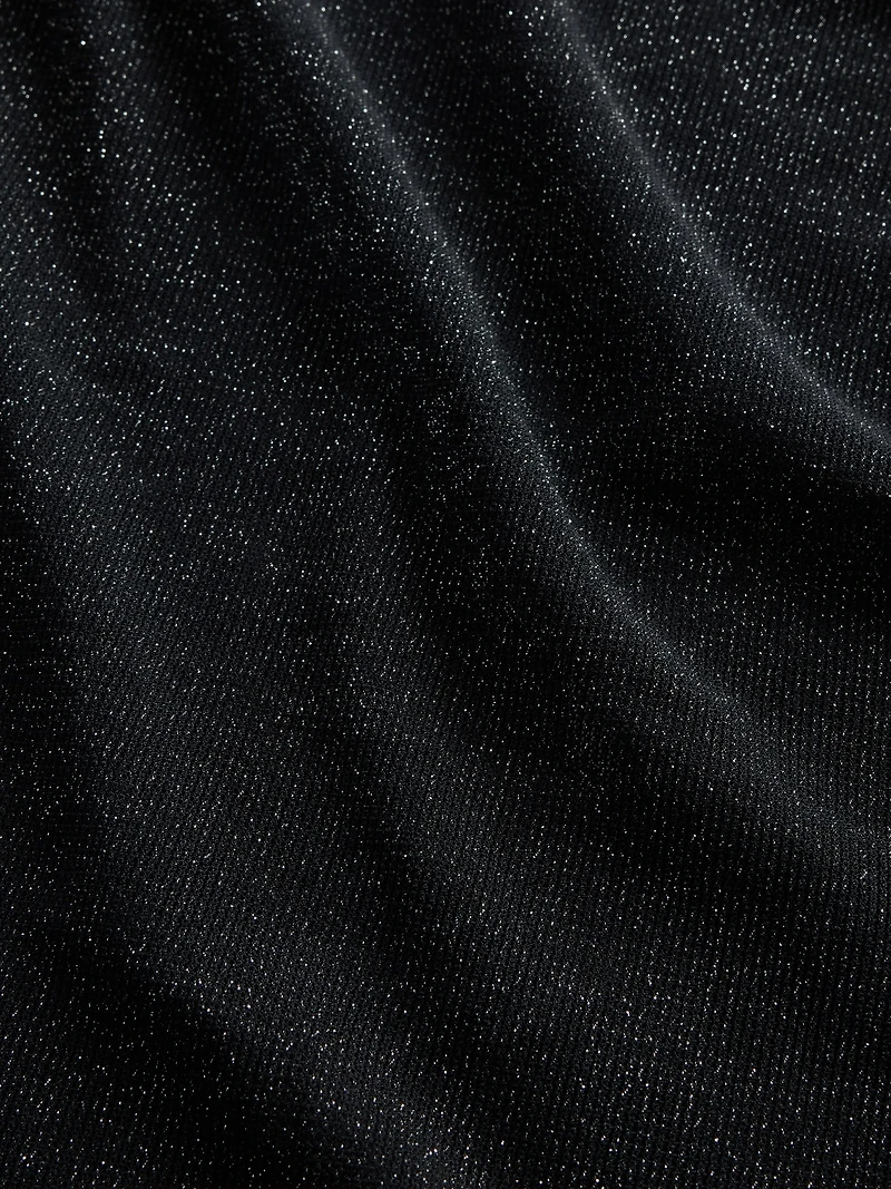 Sheer Metallic Mesh Top