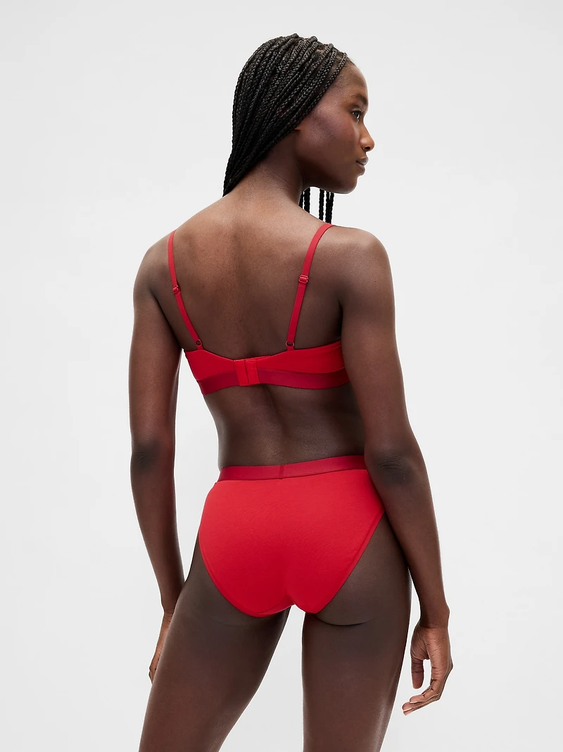 Organic Stretch Cotton Logo Bikini