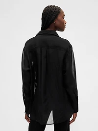 Sheer Organza Big Shirt