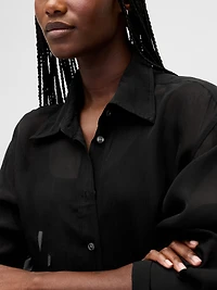 Sheer Organza Big Shirt