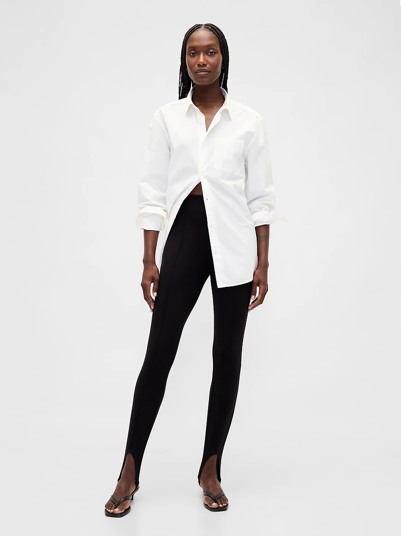 High Rise Ponte Stirrup Pants
