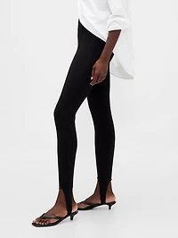 High Rise Ponte Stirrup Pants