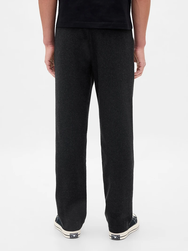 Wool-Blend Relaxed Straight Trousers