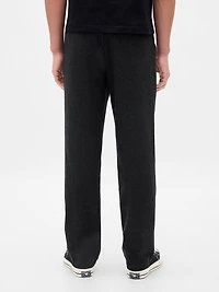 Wool-Blend Relaxed Straight Trousers