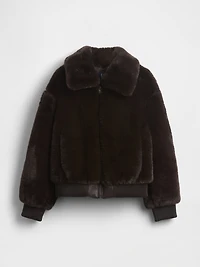 Faux Fur Bomber Jacket