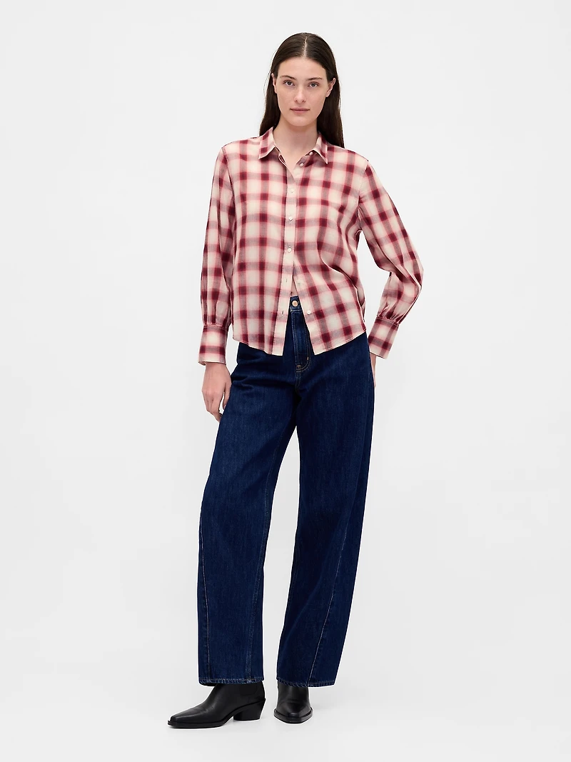 Voile Plaid Shirt