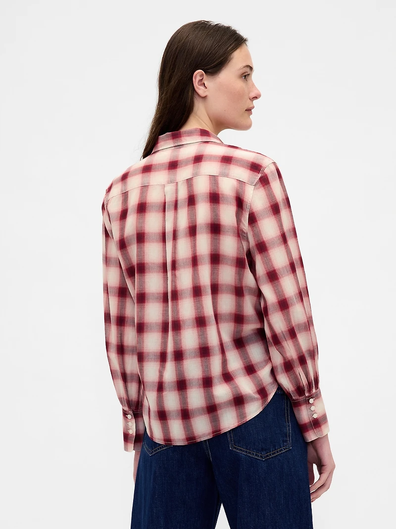 Voile Plaid Shirt