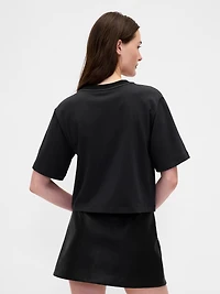 VintageSoft Heavyweight Jewel-Neck Crop T-Shirt