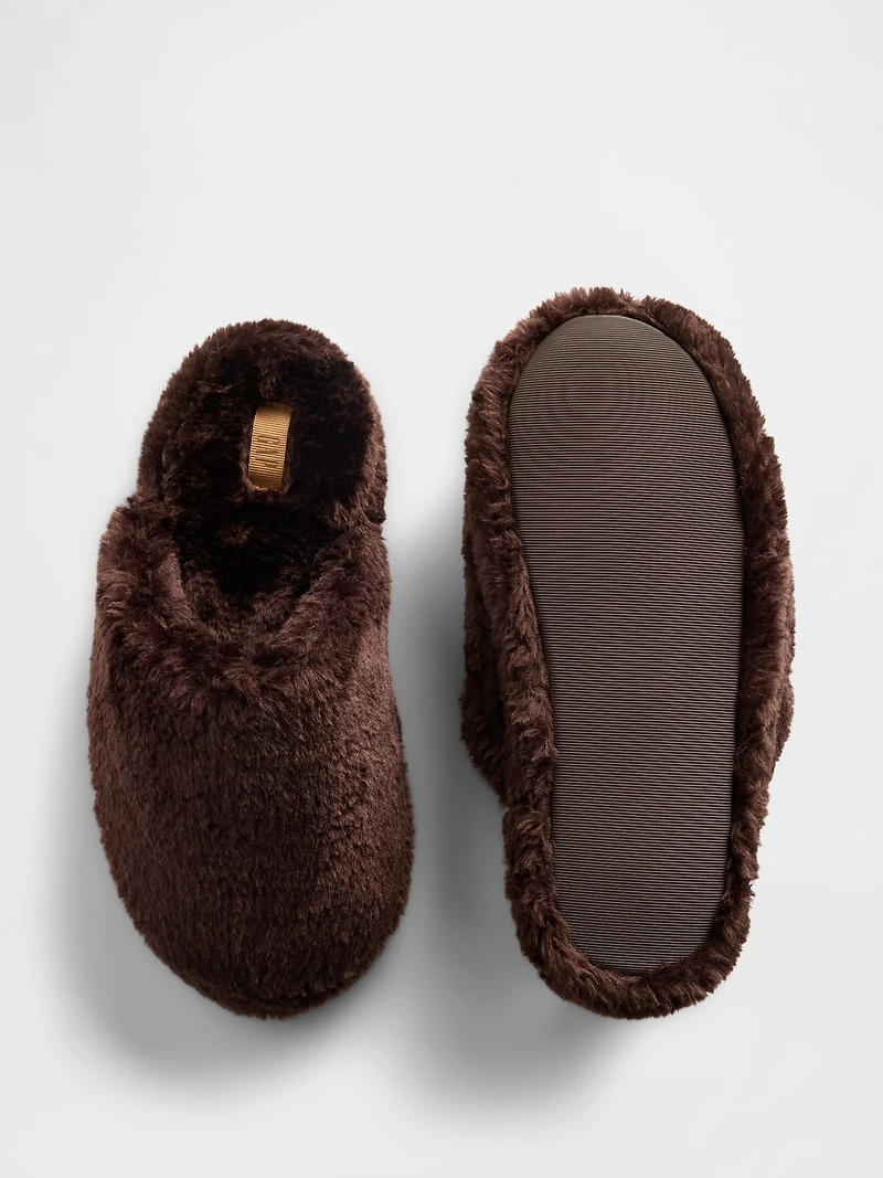 Faux Fur Slippers