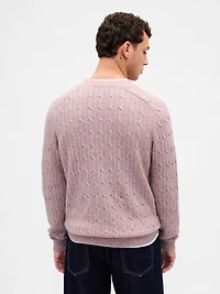 Merino Wool-Blend Cable-Knit Sweater