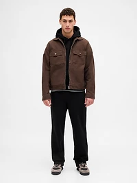 Pantalon décontracté en coton ouaté épais
