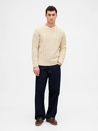 Relaxed Cable-Knit Sweater