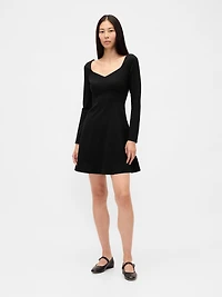 Ponte Sweetheart Seamed Mini Dress