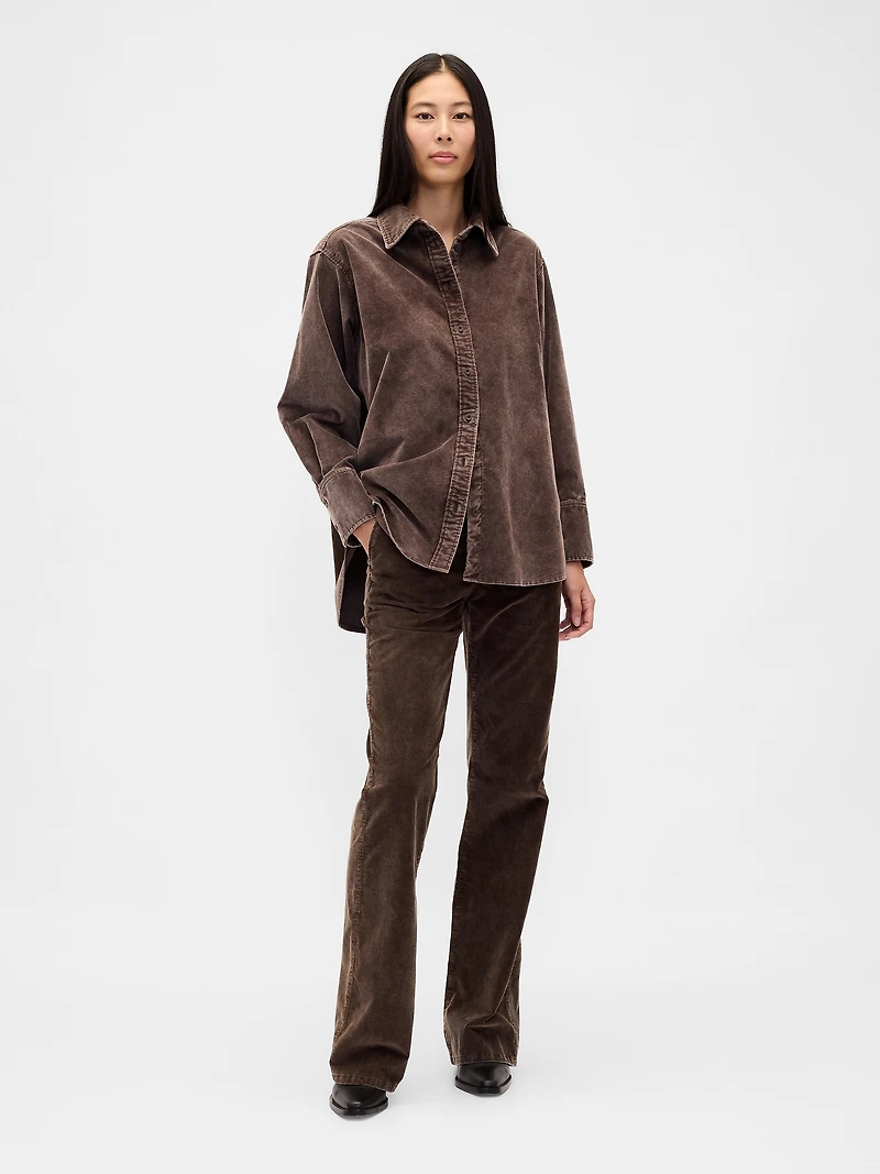 Low Rise Corduroy Flare Pants