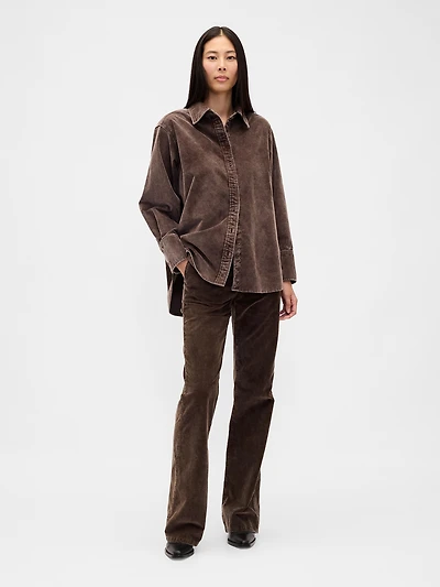 Low Rise Corduroy Flare Pants