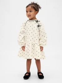 Baby & Toddler Bow Sweatshirt Dress