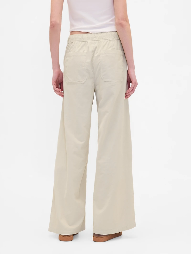 Mid Rise Corduroy Baggy Pants