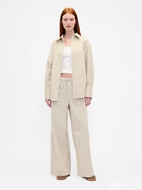 Mid Rise Corduroy Baggy Pants