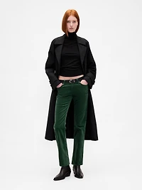 Low Rise Velvet '90s Slim Straight Pants