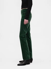 Low Rise Velvet '90s Slim Straight Pants
