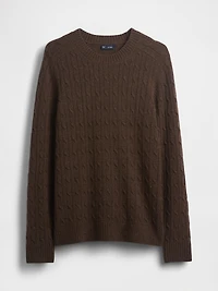 Merino Wool-Blend Cable-Knit Sweater