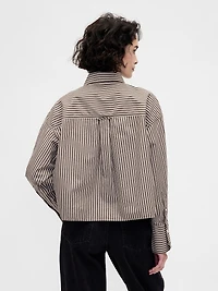 Organic Cotton Straight-Hem Crop Shirt