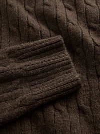 Merino Wool-Blend Cable-Knit Sweater