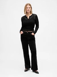 Low Rise Corduroy Long & Lean Pants