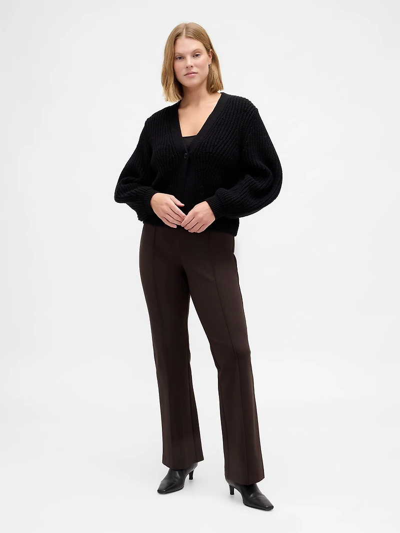 High Rise Double Knit Boot Pants