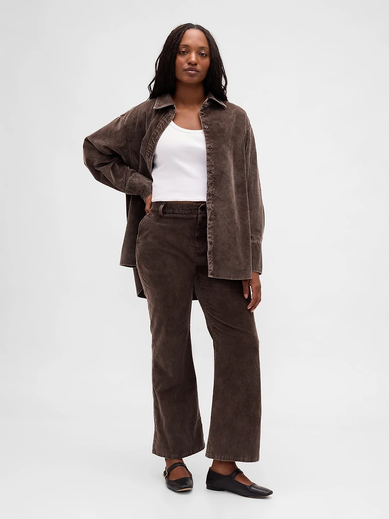 Low Rise Corduroy Flare Pants
