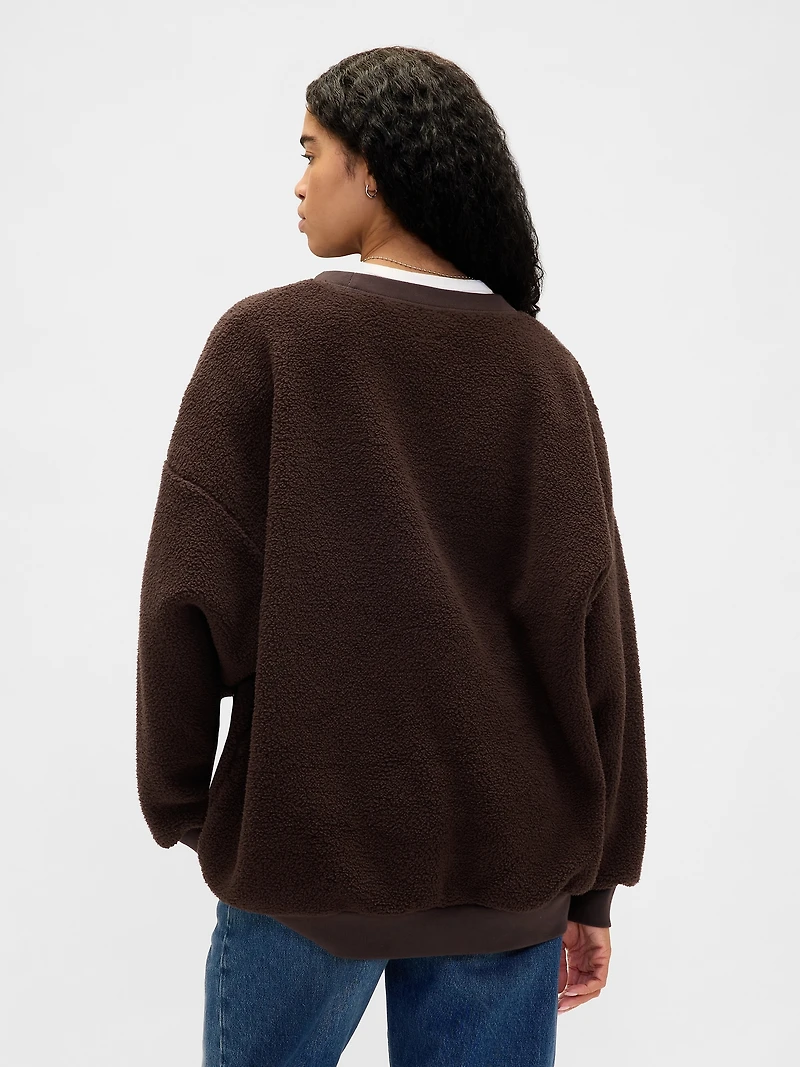 Sherpa Logo Tunic Sweatshirt