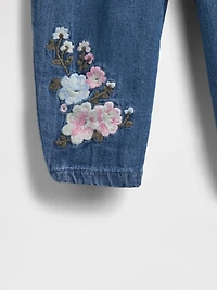 Baby Floral Denim Outfit Set