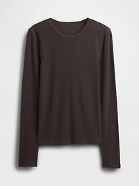 Pointelle Rib T-Shirt