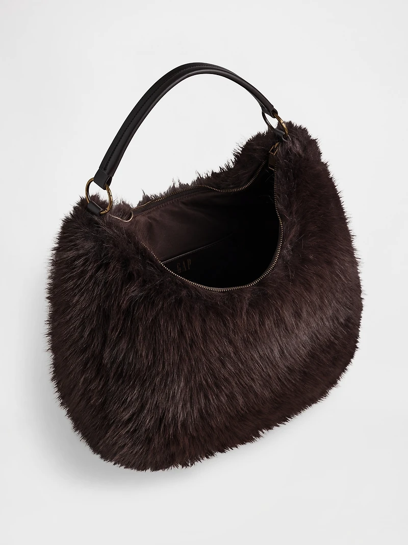 Faux Fur Slouchy Bag