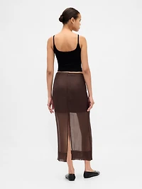 Sheer Organza Maxi Skirt