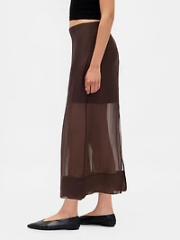 Sheer Organza Maxi Skirt