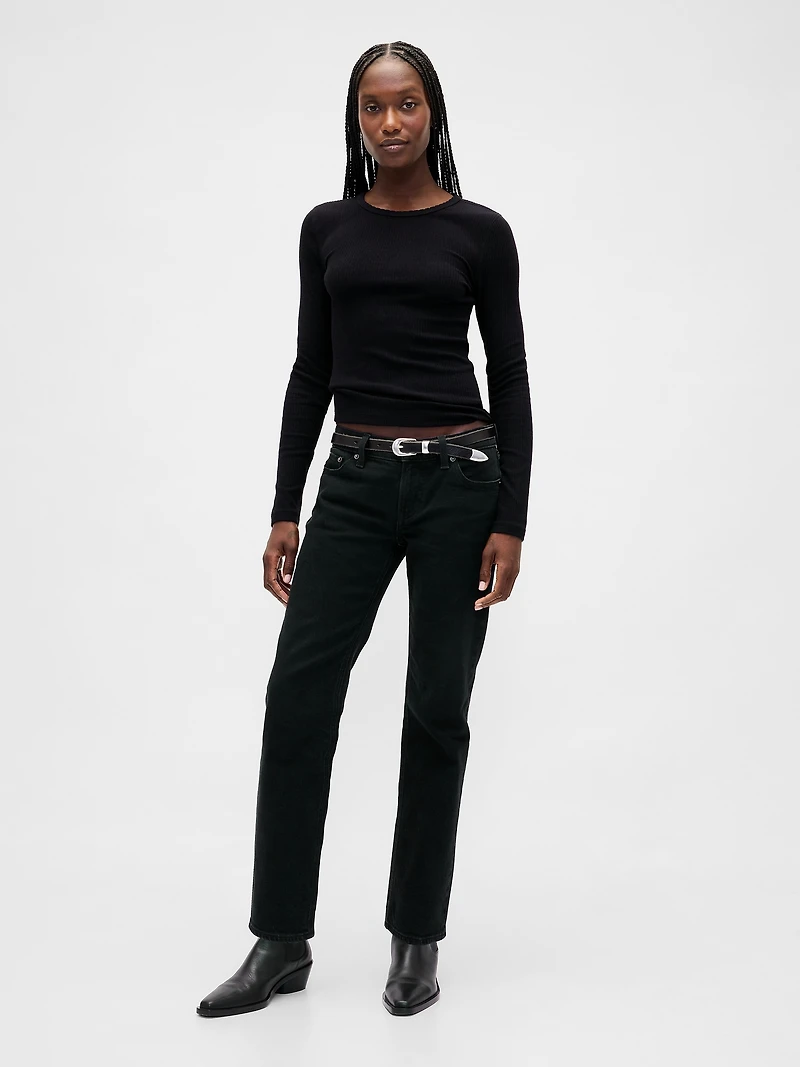 Pointelle Rib T-Shirt