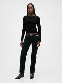 Pointelle Rib T-Shirt