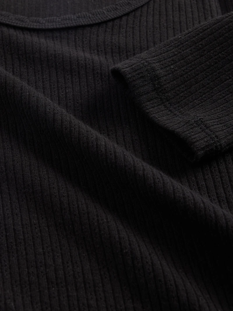Pointelle Rib T-Shirt