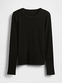 Pointelle Rib T-Shirt