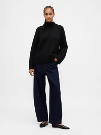 Fuzzy Oversized Turtleneck Sweater