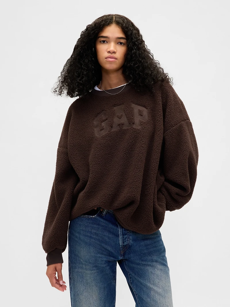 Sherpa Logo Tunic Sweatshirt