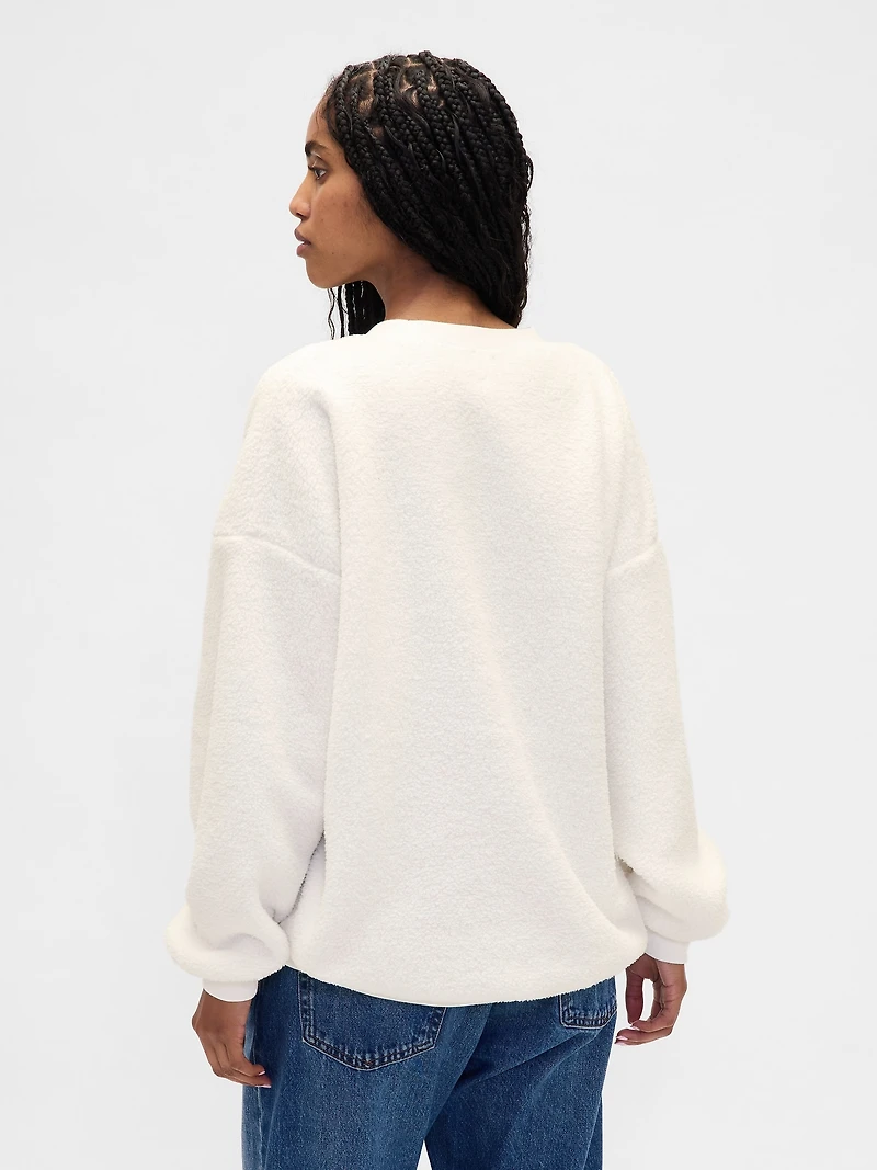 Sherpa Logo Tunic Sweatshirt