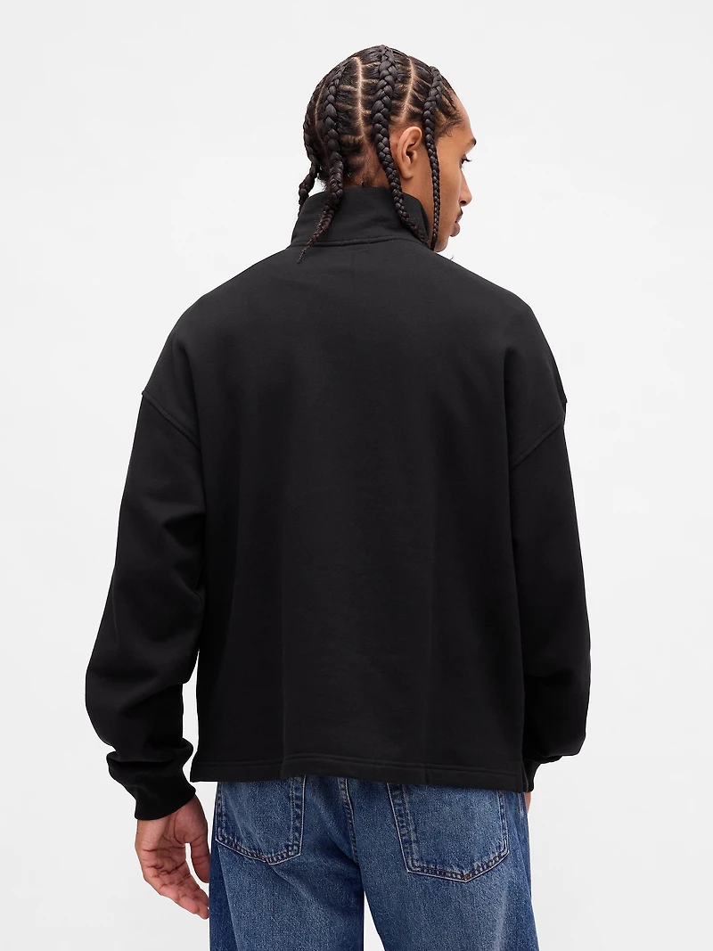 Heavyweight Oversized Quarter-Zip Pullover