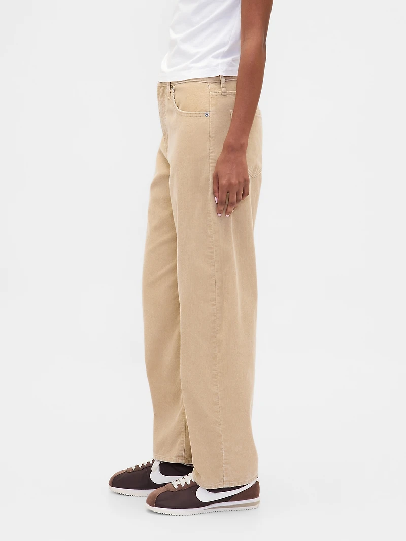 High Rise Corduroy Barrel Pants