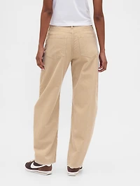 High Rise Corduroy Barrel Pants